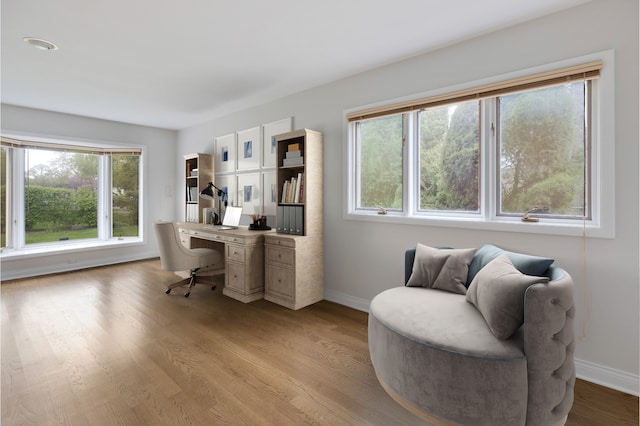 1452 Hemlock Knoll Ter, Northbrook, IL 60062 - home office featuring healthy amount of natural light, light wood finished floors, and baseboards