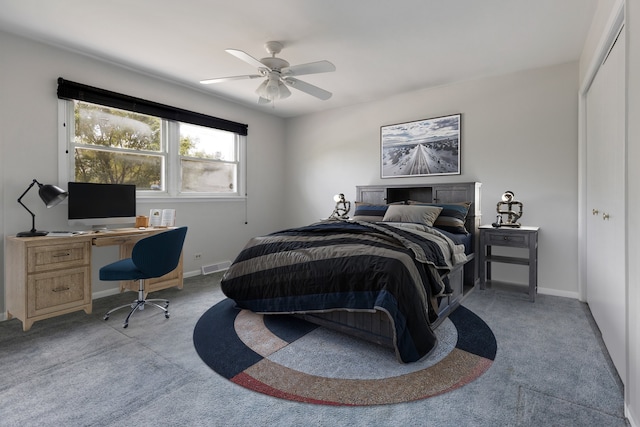 1452 Hemlock Knoll Ter, Northbrook, IL 60062 - bedroom featuring carpet, a closet, a desk, and baseboards