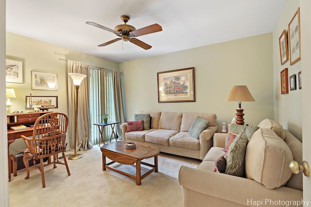 1704 Wildberry Dr Unit F, Glenview, IL 60025 - living room with a ceiling fan and light colored carpet