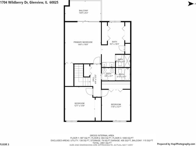 1704 Wildberry Dr Unit F, Glenview, IL 60025 - floor plan / room layout