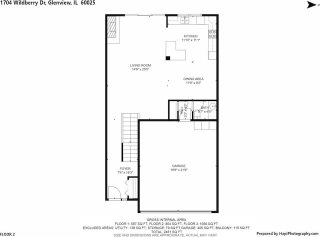 1704 Wildberry Dr Unit F, Glenview, IL 60025 - home floor plan
