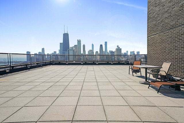 1440 N Lake Shore Dr Unit 10C, Chicago, IL 60610 - view of patio featuring a view of skyline