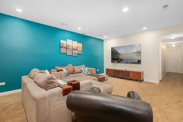 1828 N California Ave, Chicago, IL 60647 - carpeted living room featuring recessed lighting and baseboards