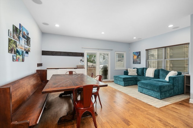 1828 N California Ave, Chicago, IL 60647 - dining space featuring light wood-style floors and recessed lighting