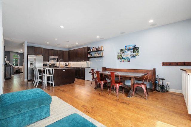 1828 N California Ave, Chicago, IL 60647 - dining room with light wood finished floors and recessed lighting