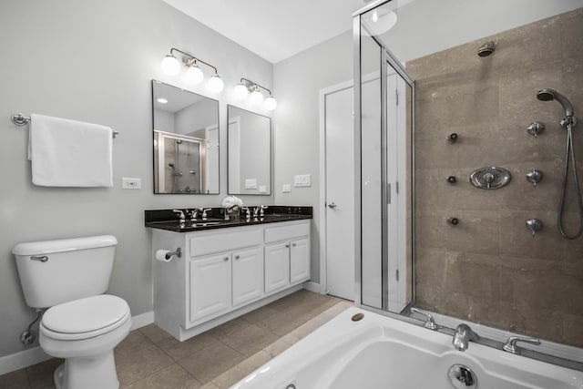 2035 W Crystal St Unit 3, Chicago, IL 60622 - full bathroom featuring a shower stall, vanity, tile patterned floors, toilet, and a whirlpool tub