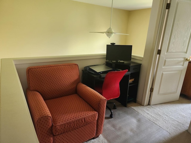 152 W Chatham Ln, Round Lake, IL 60073 - office with carpet and a ceiling fan