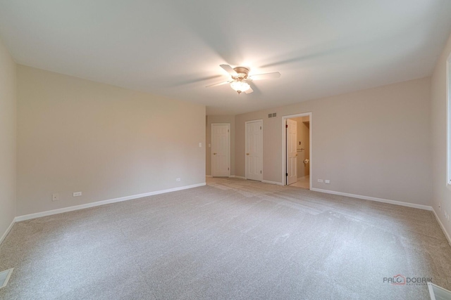 15 Highview Cir, Hawthorn Woods, IL 60047 - spare room featuring ceiling fan, light colored carpet, and baseboards