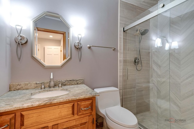 15 Highview Cir, Hawthorn Woods, IL 60047 - bathroom with vanity, toilet, and a stall shower