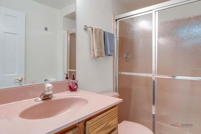 15 Highview Cir, Hawthorn Woods, IL 60047 - bathroom with vanity, a stall shower, and toilet