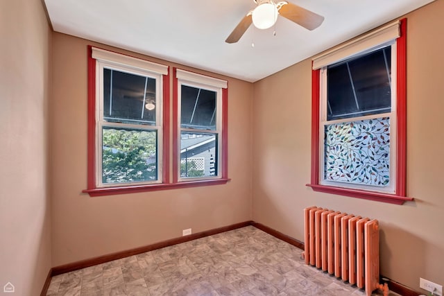 4042 N Kenneth Ave, Chicago, IL 60641 - unfurnished room with radiator and ceiling fan