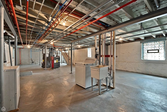 4042 N Kenneth Ave, Chicago, IL 60641 - below grade area with washer / dryer and a heating unit