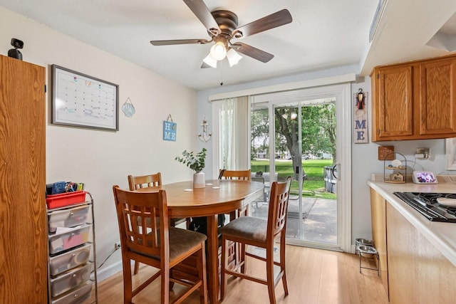 917 Aimtree Pl, Schaumburg, IL 60194 - dining room featuring ceiling fan and light wood-type flooring