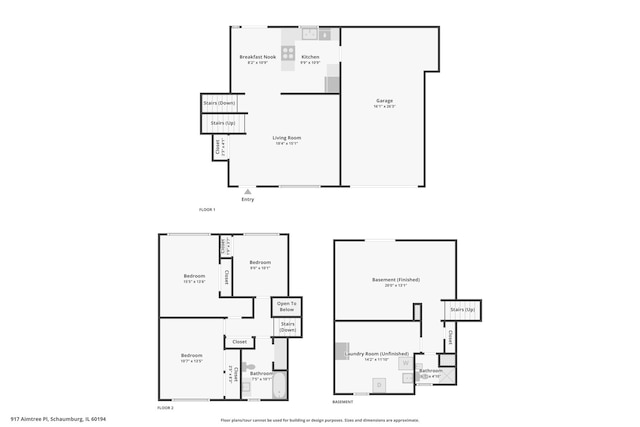 917 Aimtree Pl, Schaumburg, IL 60194 - room layout