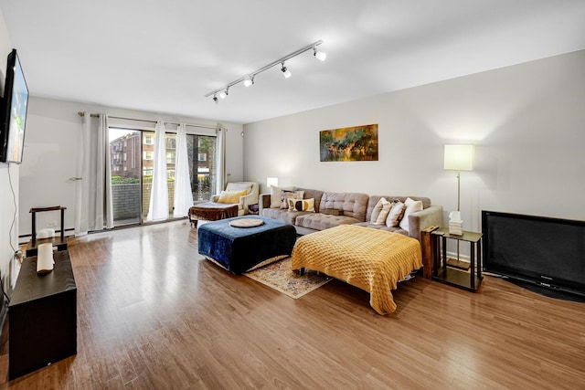 9802 S Karlov Ave Unit A, Oak Lawn, IL 60453 - living area with wood finished floors and track lighting
