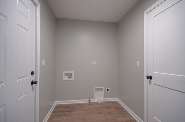 382 W 3rd St, Braidwood, IL 60408 - washroom with wood finished floors, washer hookup, and hookup for an electric dryer