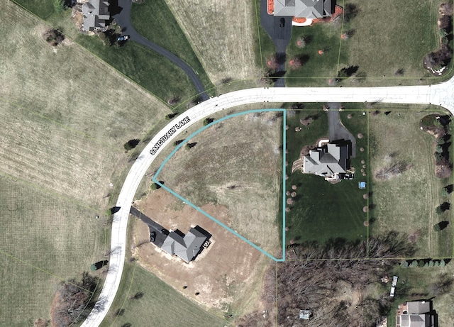2619 Sanctuary Ln, Spring Grove, IL 60081 - aerial map of property and surrounding area with property parcel outlined
