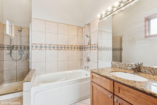 2538 W Flournoy St Unit 3, Chicago, IL 60612 - bathroom with vanity and tile patterned floors