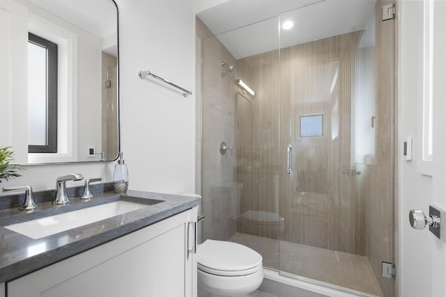 1834 N Hudson Ave Unit 2, Chicago, IL 60614 - full bathroom with toilet, vanity, and a stall shower