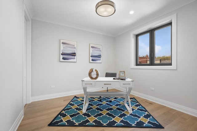 1834 N Hudson Ave Unit 2, Chicago, IL 60614 - office space featuring crown molding, light wood finished floors, and baseboards
