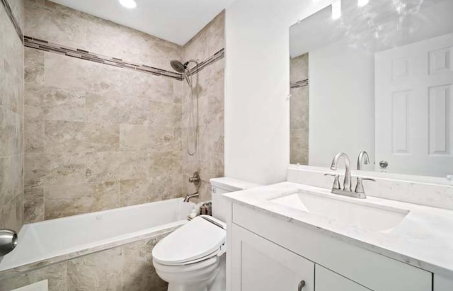 320 Sheridan Dr Unit 2C, Willowbrook, IL 60527 - full bath featuring tiled shower / bath combo, vanity, and toilet