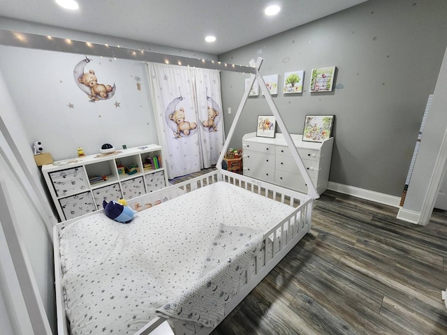 320 Sheridan Dr Unit 2C, Willowbrook, IL 60527 - bedroom featuring recessed lighting, wood finished floors, and baseboards