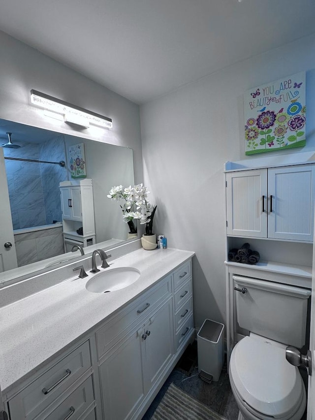 320 Sheridan Dr Unit 2C, Willowbrook, IL 60527 - full bath featuring toilet, vanity, and a shower