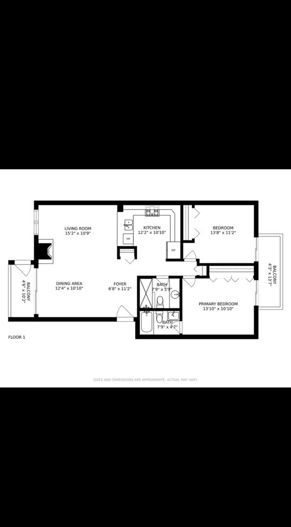 320 Sheridan Dr Unit 2C, Willowbrook, IL 60527 - room layout