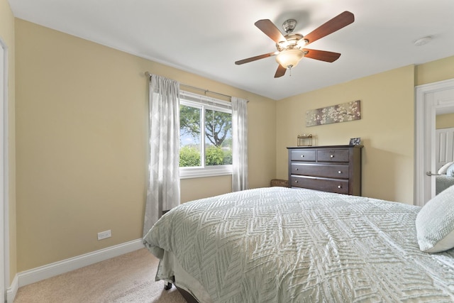 1122 N Cardinal Dr, Palatine, IL 60074 - bedroom featuring baseboards, carpet, and ceiling fan