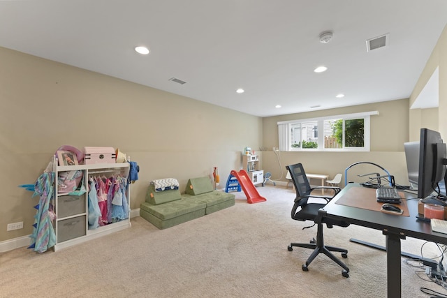1122 N Cardinal Dr, Palatine, IL 60074 - office area featuring carpet floors, recessed lighting, and baseboards