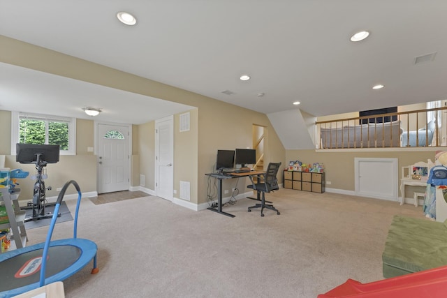 1122 N Cardinal Dr, Palatine, IL 60074 - carpeted office with baseboards and recessed lighting