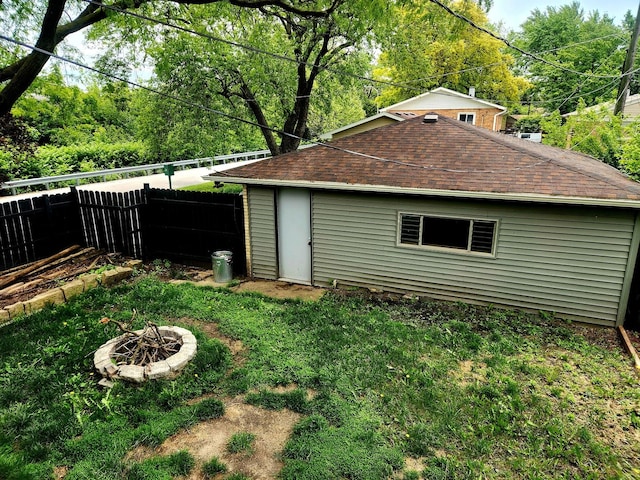 3601 W 123rd Pl, Alsip, IL 60803 - view of yard with an outdoor fire pit