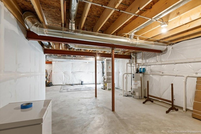 25734 Galway Ave, Plainfield, IL 60585 - unfinished below grade area with gas water heater