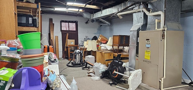 515 E Main St E, Amboy, IL 61310 - unfinished below grade area with heating unit