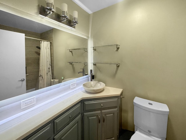 1388 Stratford Dr Unit 12-C-2, Gurnee, IL 60031 - full bath featuring toilet, vanity, and a shower with shower curtain