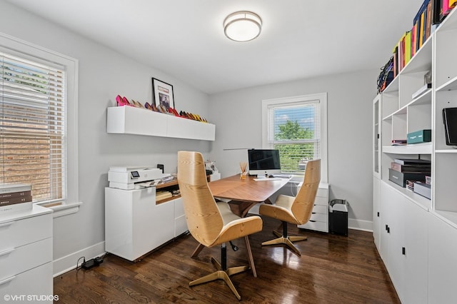 5146 N Mobile Ave, Chicago, IL 60630 - office space with dark wood-type flooring and baseboards