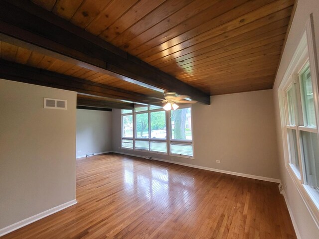 2913 Balmoral Cres, Flossmoor, IL 60422 - spare room with a wood ceiling with exposed beams, tile patterned flooring, and french doors