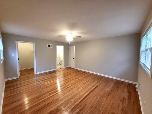 2913 Balmoral Cres, Flossmoor, IL 60422 - unfurnished bedroom with light wood finished floors and ceiling fan
