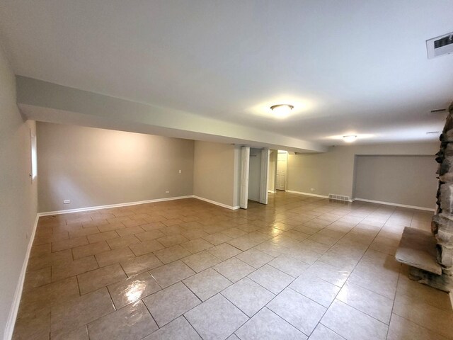 2913 Balmoral Cres, Flossmoor, IL 60422 - basement with tile patterned flooring and stairway