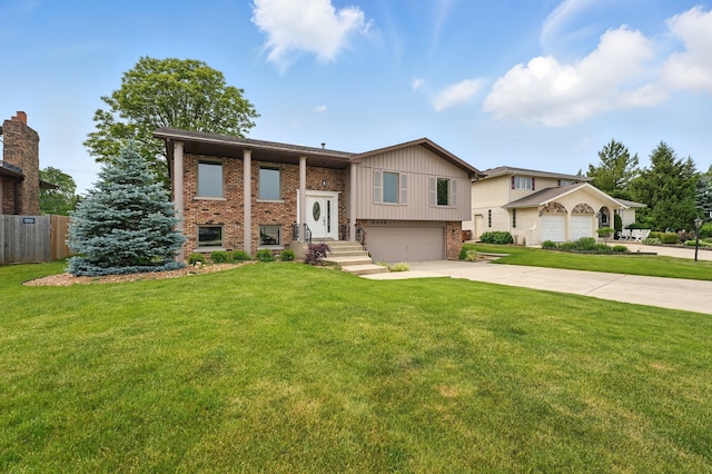 8306 Regency Ct, Willow Springs, IL 60480 - bi-level home featuring brick siding, concrete driveway, and an attached garage
