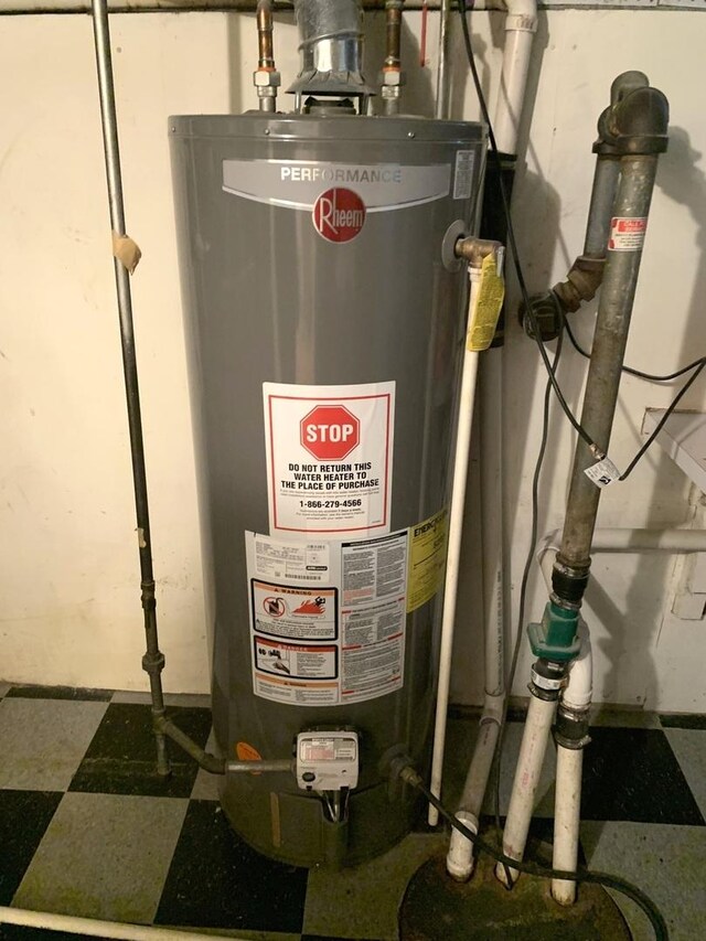 8500 W Winona St, Chicago, IL 60656 - utility room with gas water heater