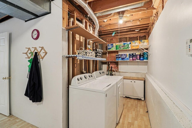 1705 N Donovan St, Mchenry, IL 60050 - washroom with washing machine and clothes dryer and light wood-style floors