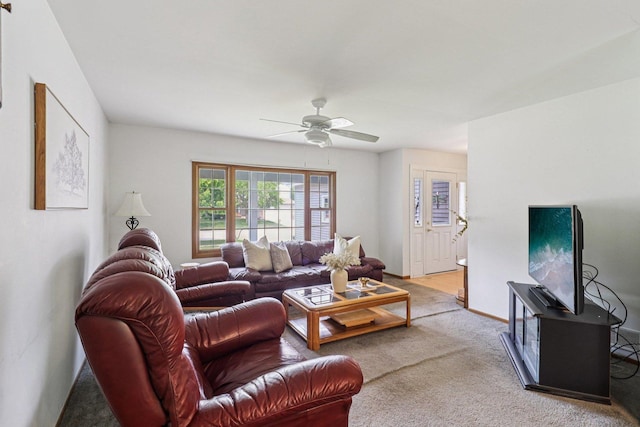 1705 N Donovan St, Mchenry, IL 60050 - carpeted living area featuring a ceiling fan