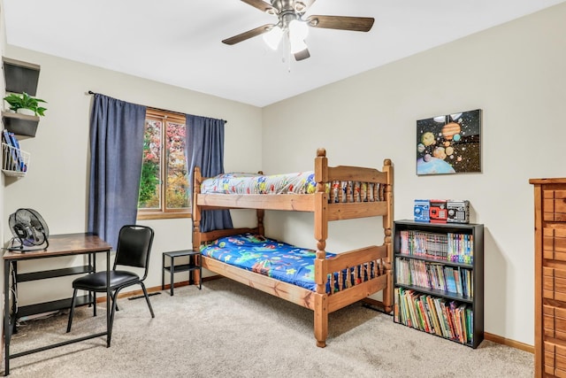25911 W Highpoint Rd, Ingleside, IL 60041 - bedroom with carpet, baseboards, and ceiling fan