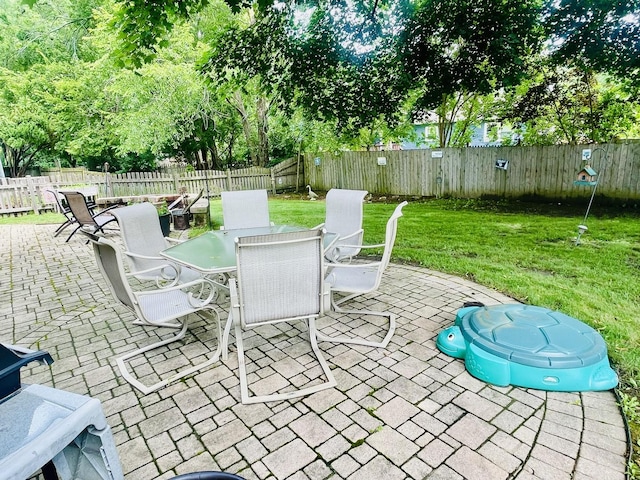 17581 W Summit Dr, Grayslake, IL 60030 - fenced backyard featuring outdoor dining area and a patio area