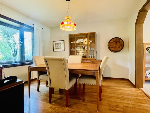 17581 W Summit Dr, Grayslake, IL 60030 - dining area featuring light wood-style floors and arched walkways