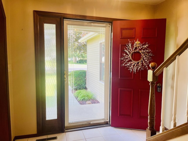 17581 W Summit Dr, Grayslake, IL 60030 - entryway featuring stairway and light tile patterned flooring