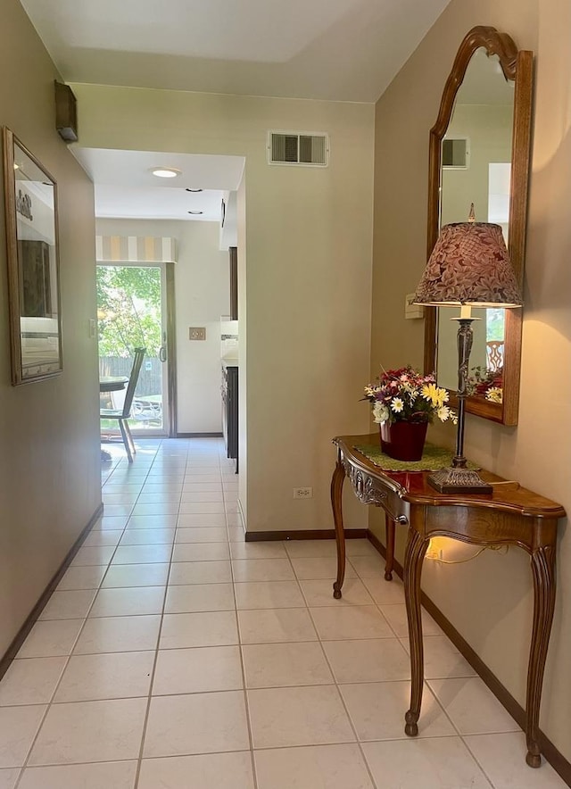17581 W Summit Dr, Grayslake, IL 60030 - hallway with light tile patterned floors and baseboards