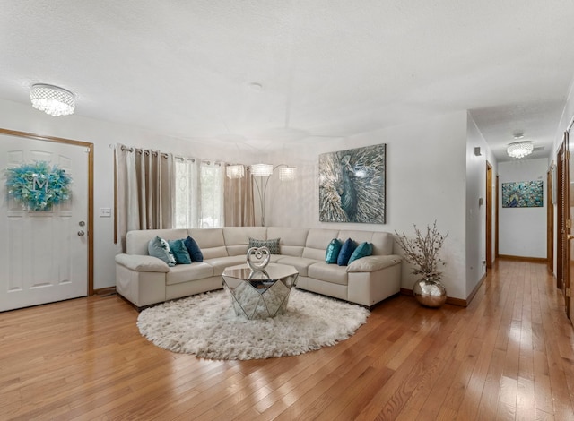 28 Old Farm S Ct, Bradley, IL 60915 - living area featuring light wood-style flooring and baseboards