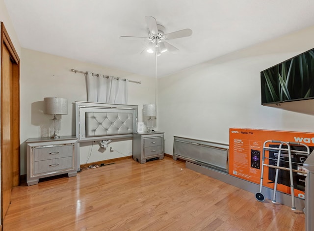 28 Old Farm S Ct, Bradley, IL 60915 - bedroom with wood finished floors and ceiling fan